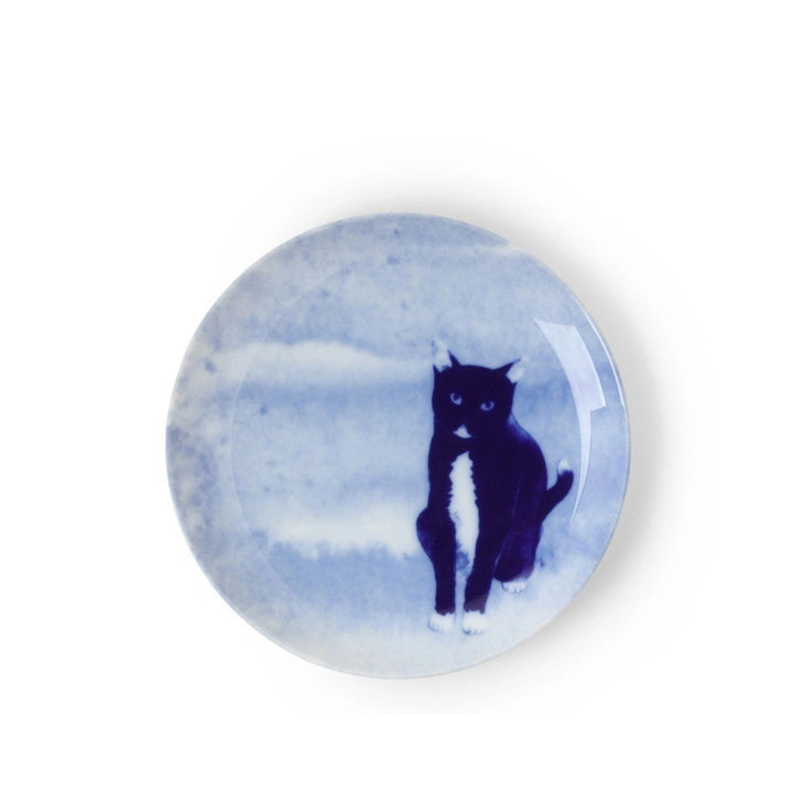 Blue Cat Sitting Plate