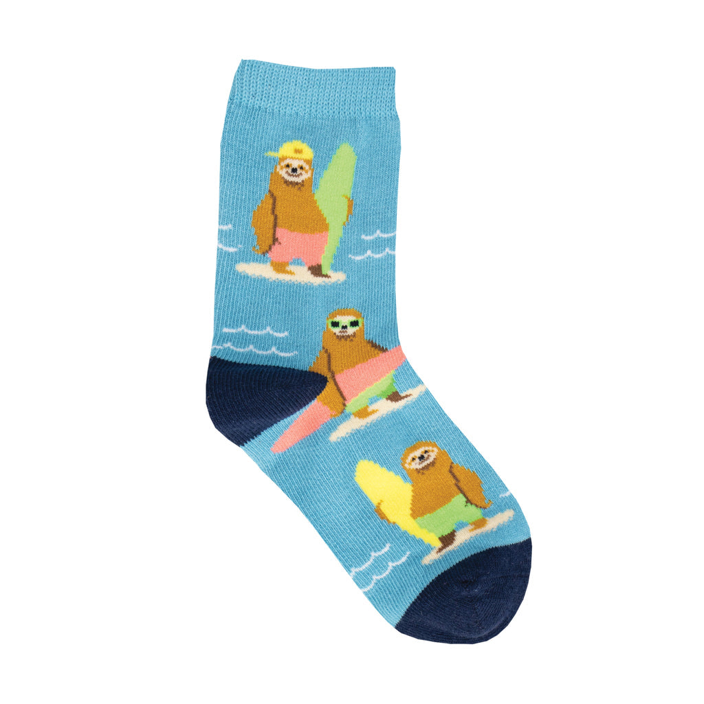 Child Surfer Sloth Socks