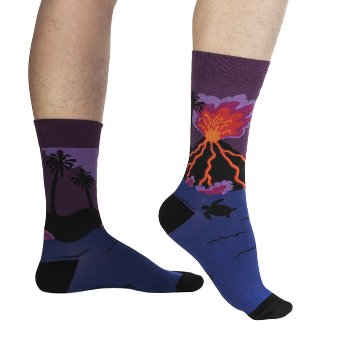 Men's Volcanoes Crew Socks