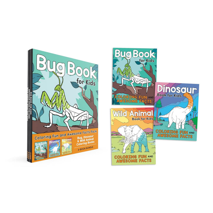 Coloring Book Box Set: Dinosaurs, Bugs, and Wild Animals
