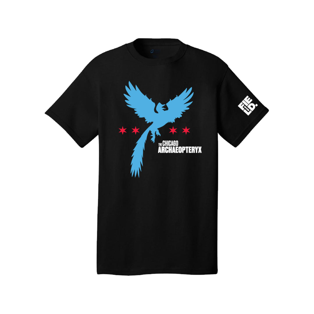 Unisex Chicago Archaeopteryx T-Shirt - Black
