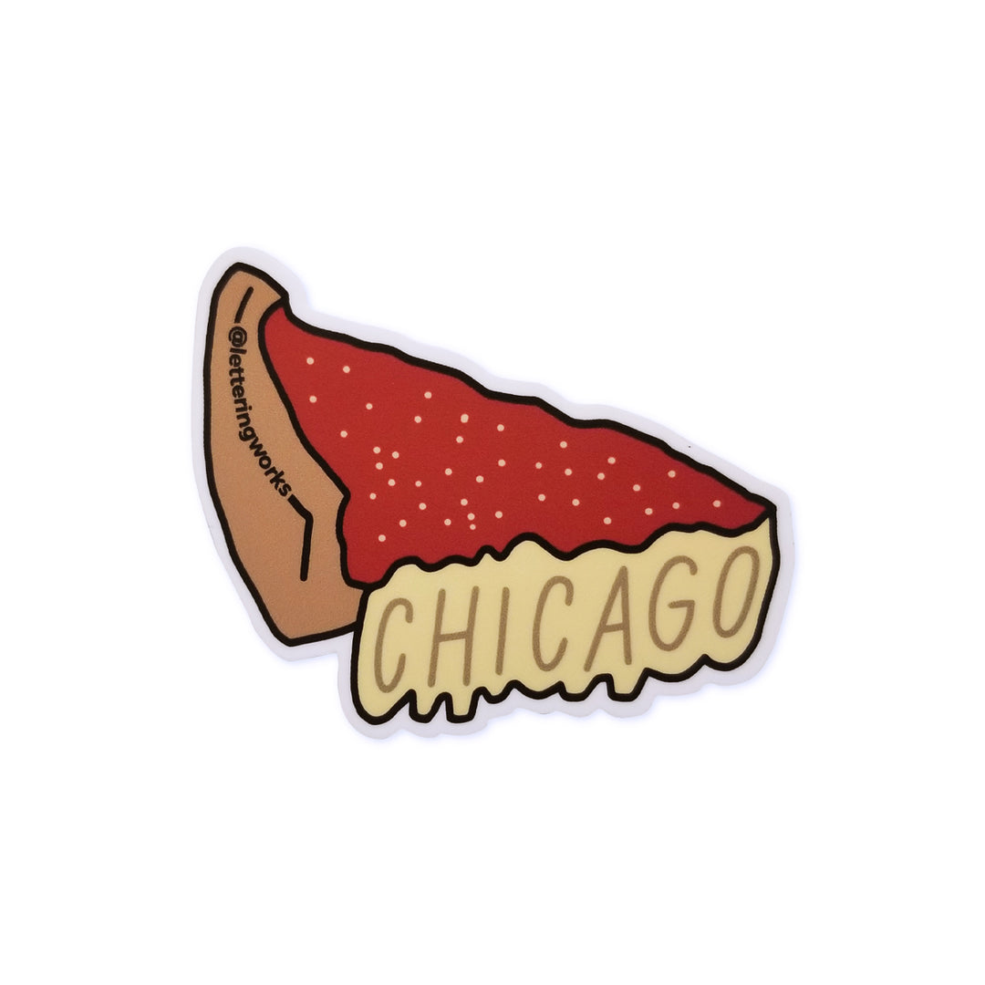 Chicago Deep Dish Pizza Sticker