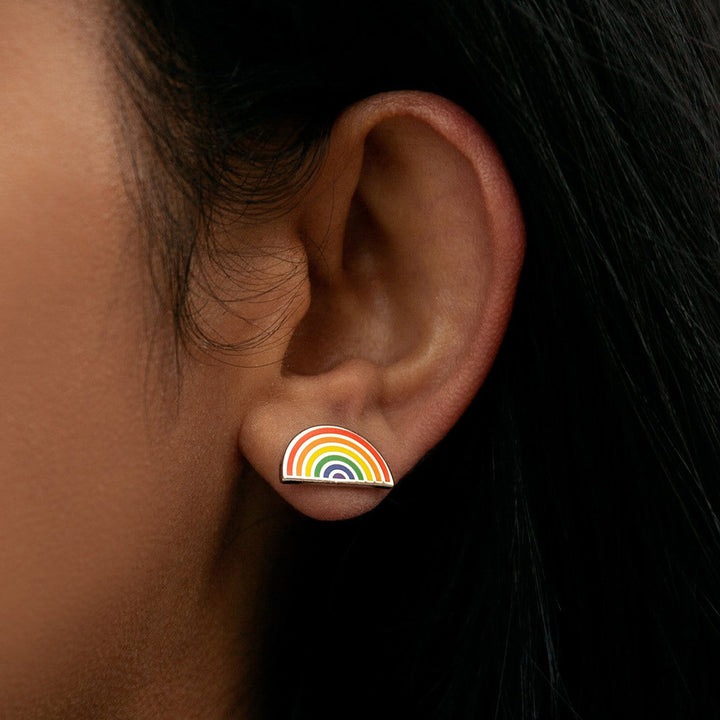 Pride Rainbow Post Earrings