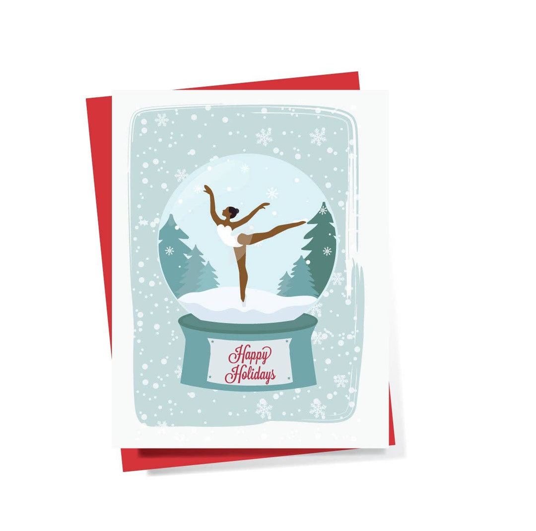 Snowglobe Ballerina Holiday Card