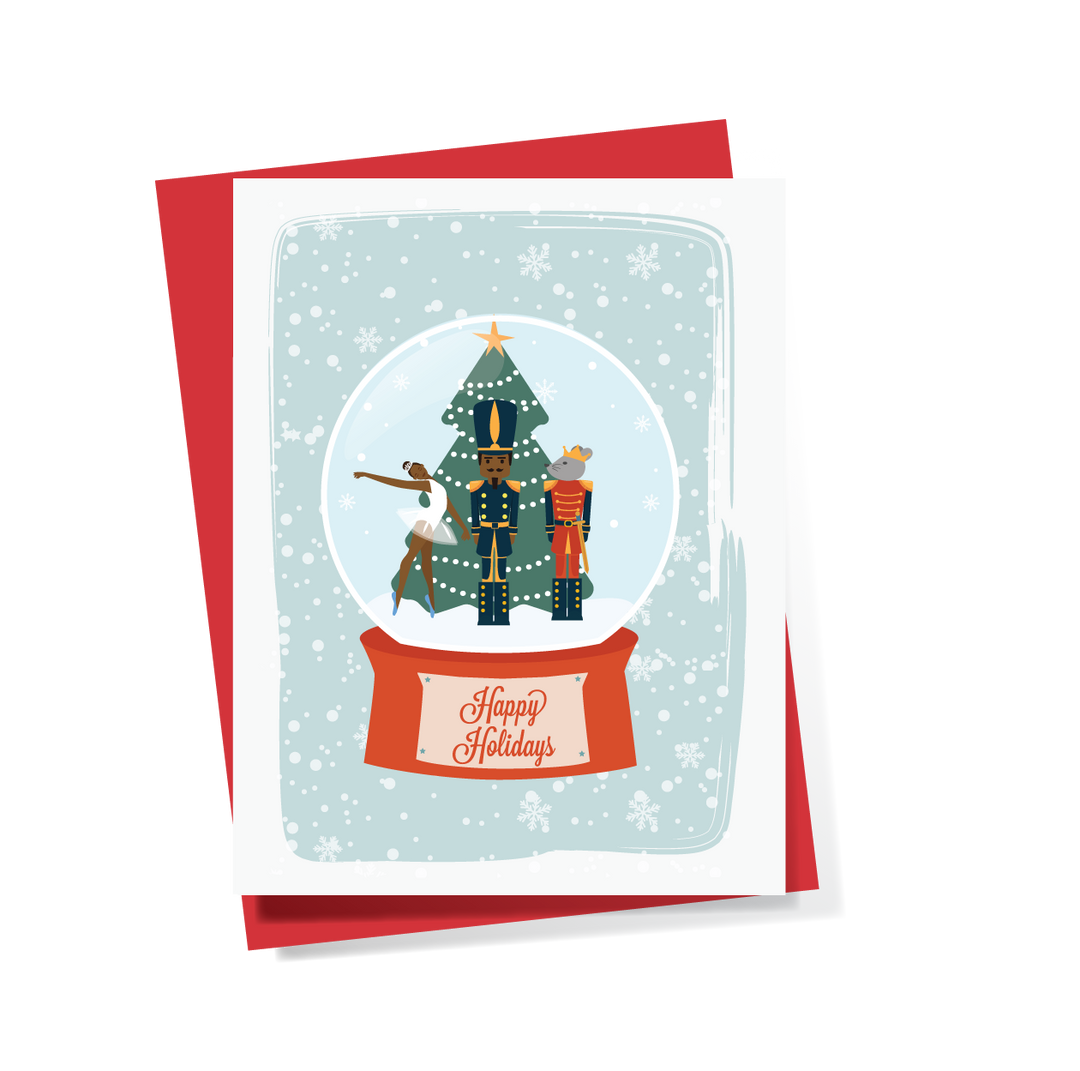 Snowglobe Nutcracker Holiday Card