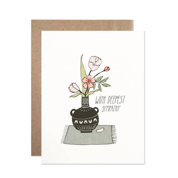 Sympathy Vase Greeting Card