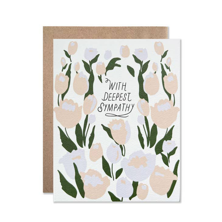 With Deepest Sympathy Tulips Greeting Card