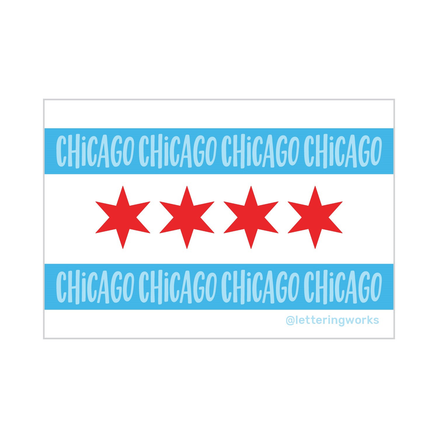 Chicago Flag Sticker