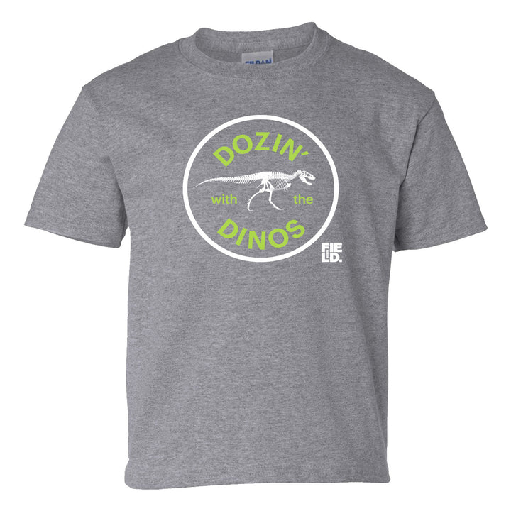 Youth Dozin' with the Dinos T-Shirt - Grey  Art Flo   