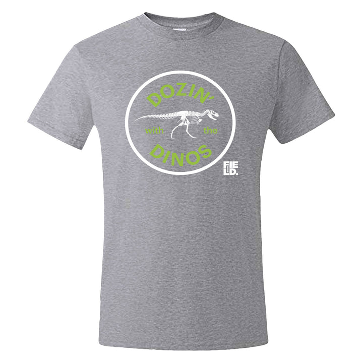 Unisex Dozin' with the Dinos T-Shirt - Grey  Art Flo   