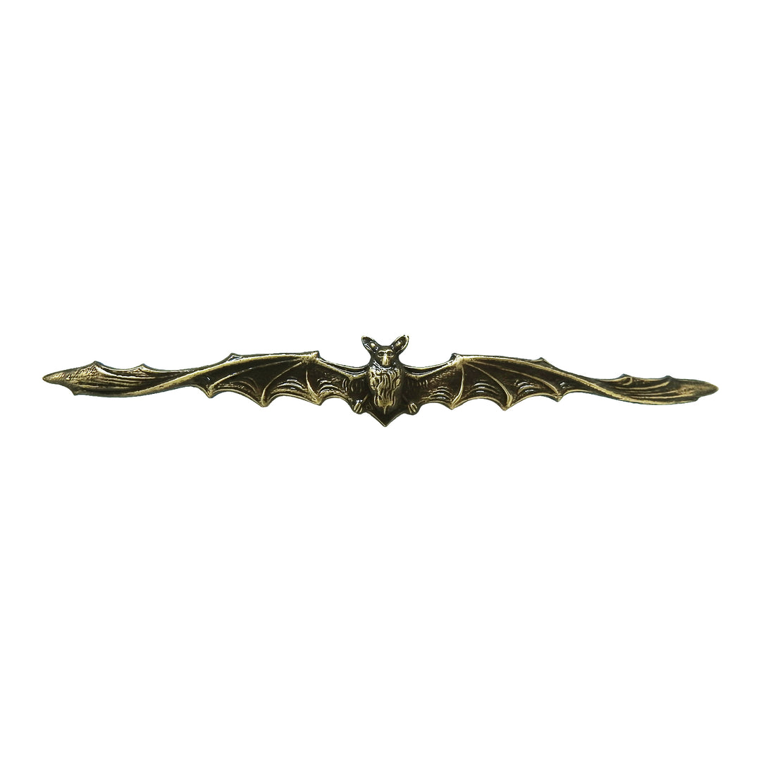 Vampire Bat Brooch - Antiqued Brass