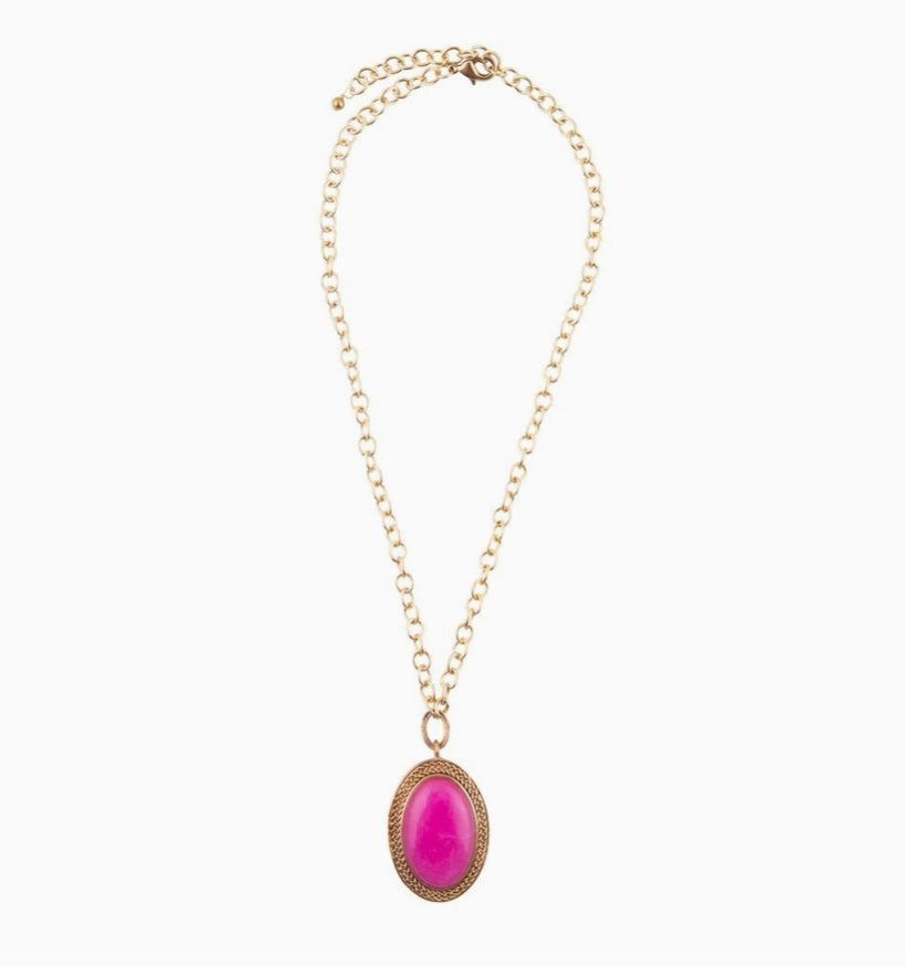 Ovation Pink Jade Pendant Necklace