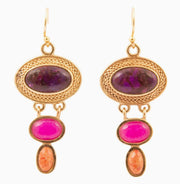 Bordeaux Purple Drop Earrings