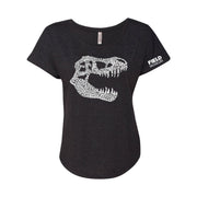 Ladies T. rex Word Art Tee