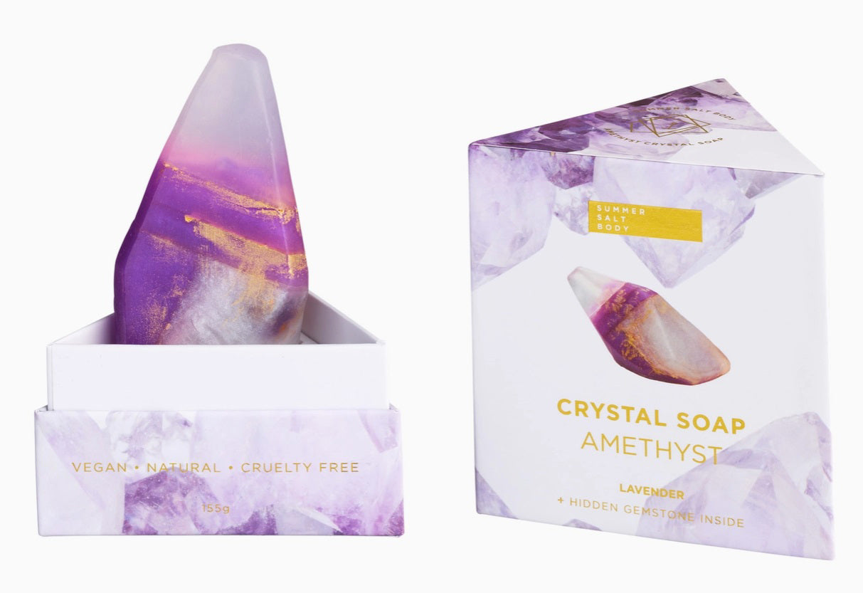 Amethyst Crystal Soap open box
