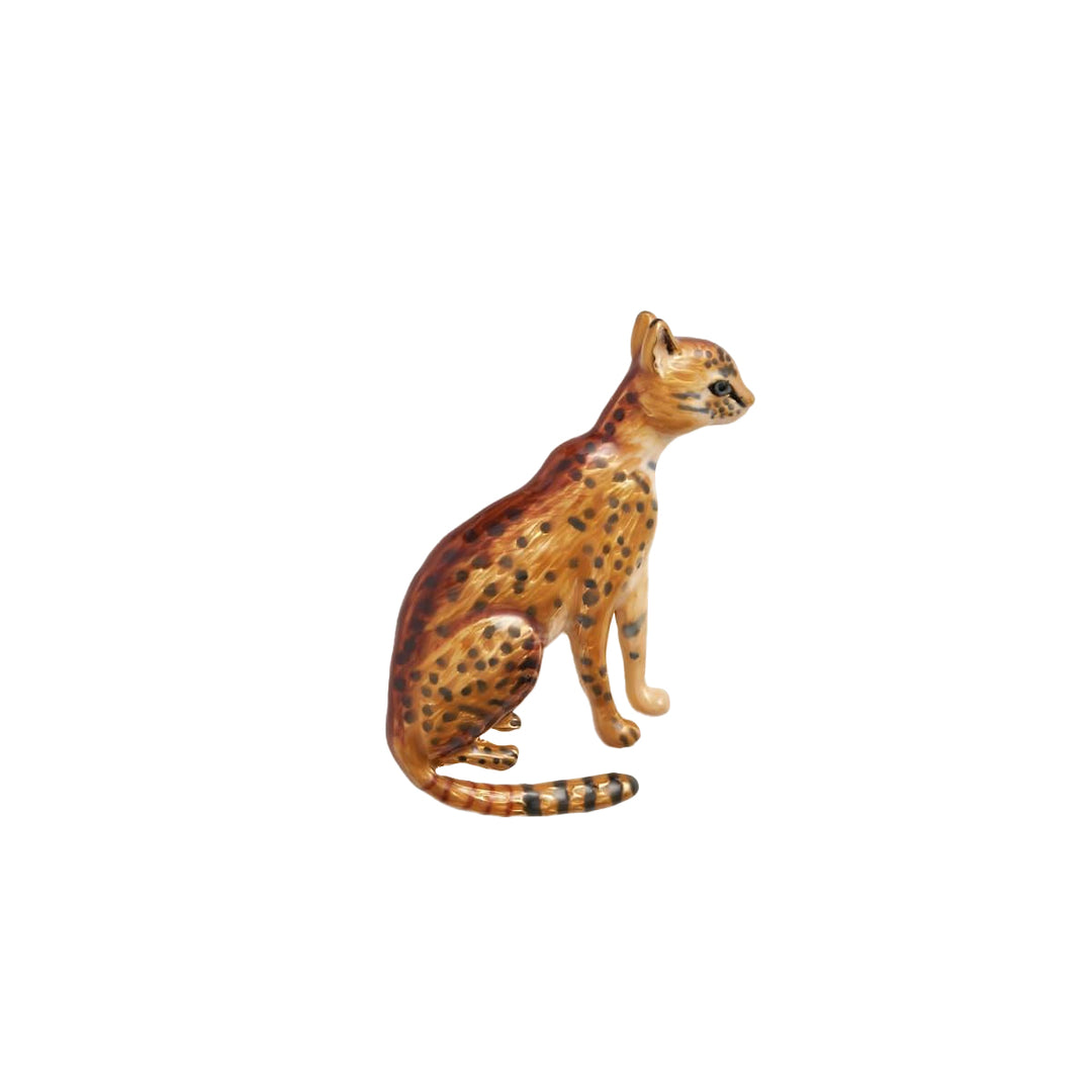 Enamel Bengal Cat Brooch Fable England