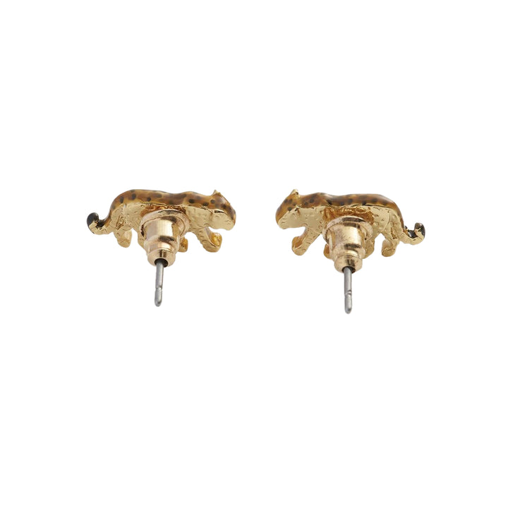 Enamel Leopard Stud Earrings Fable England