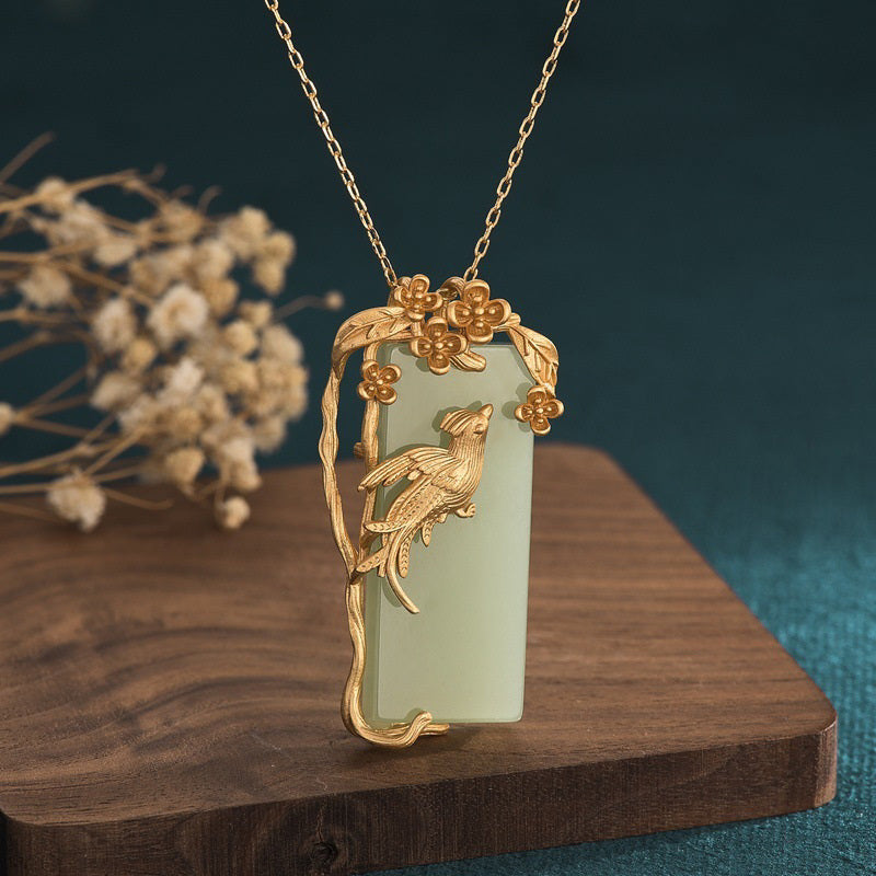 Singing Bird Jade Necklace
