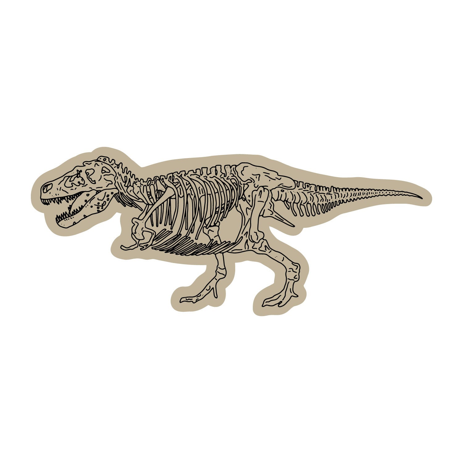 T. rex Fossil Sticker