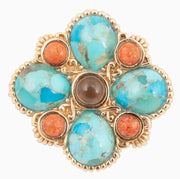 Brooch Blue Turquoise