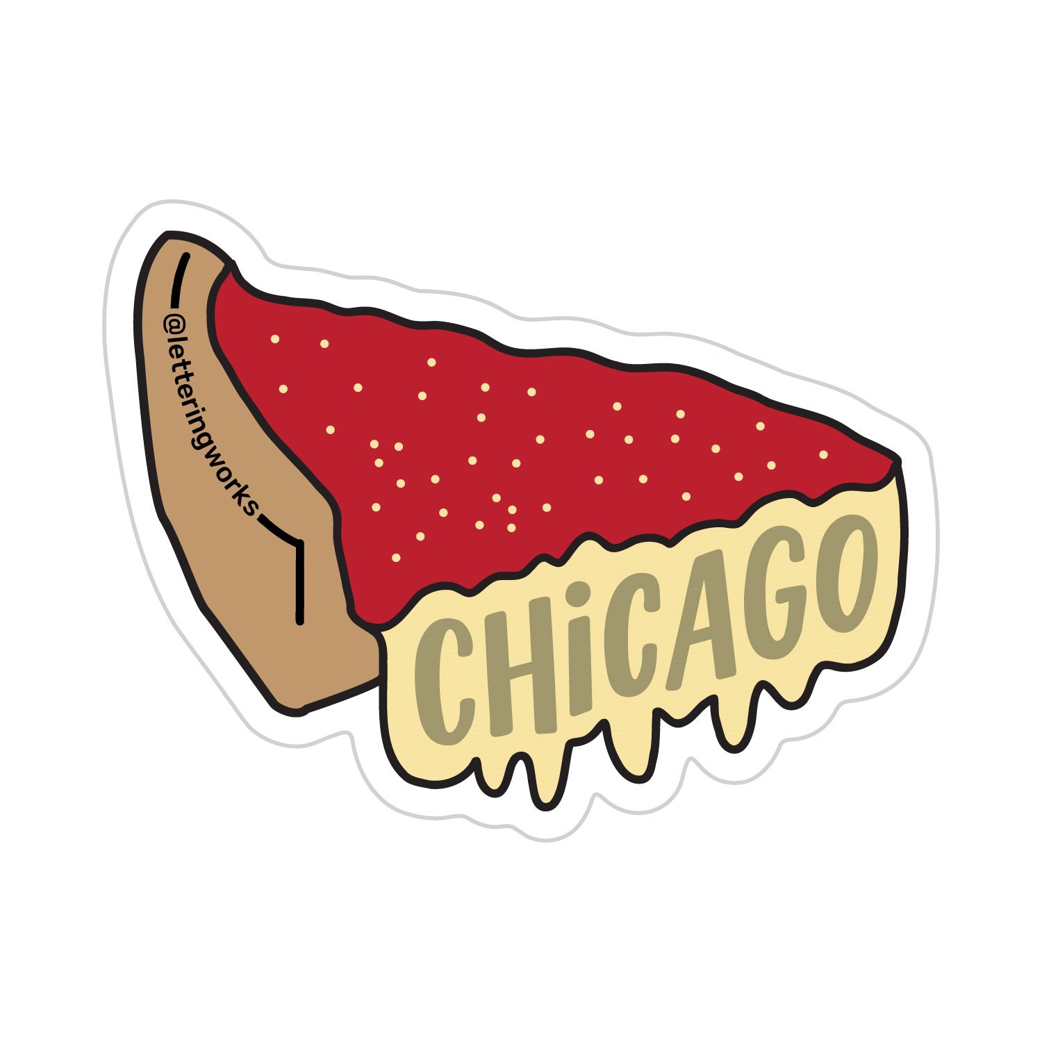 Chicago Pizza Sticker