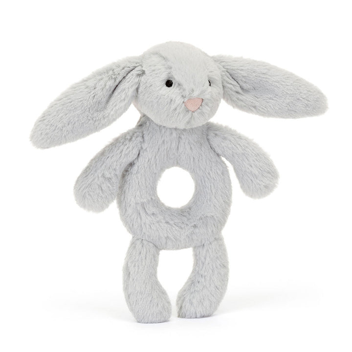Bashful Bunny Ring Rattle - Grey