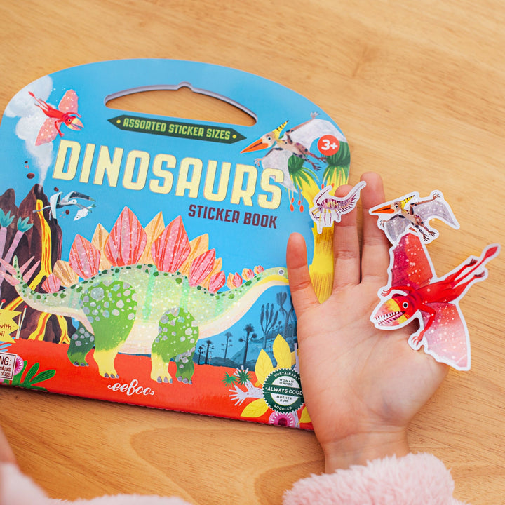 Dinosaurs Shiny Sticker Book  eeBoo   