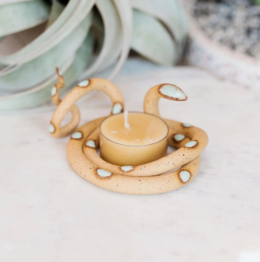 Ceramic Snake Tealight Holder