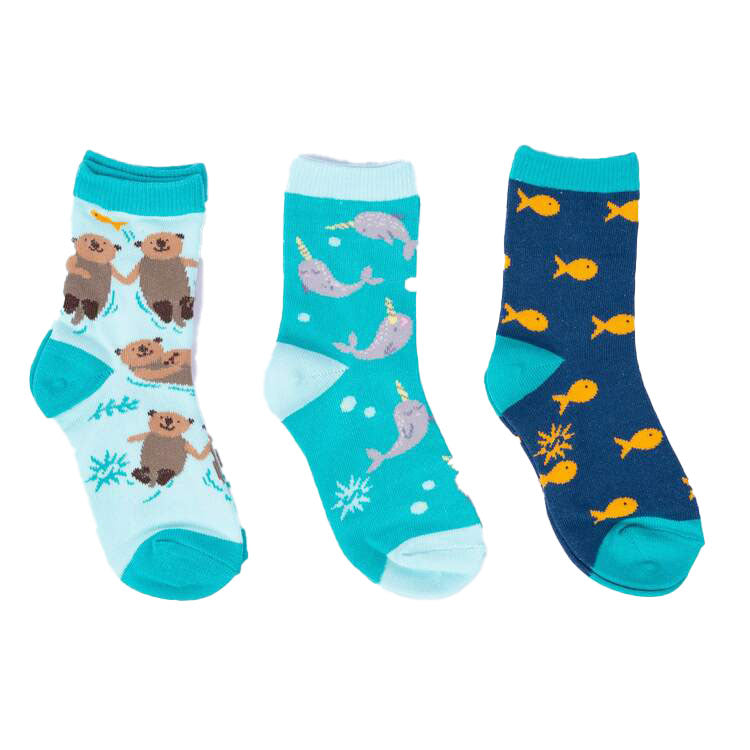 Junior My Otter Half Crew Socks 3-Pack