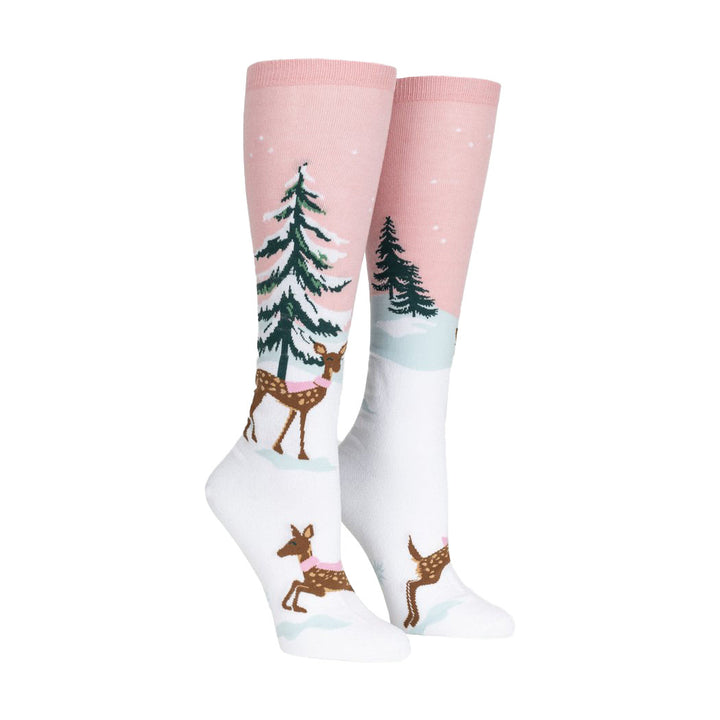 Women's Doe-nt Forget Your Scarf Knee High Socks