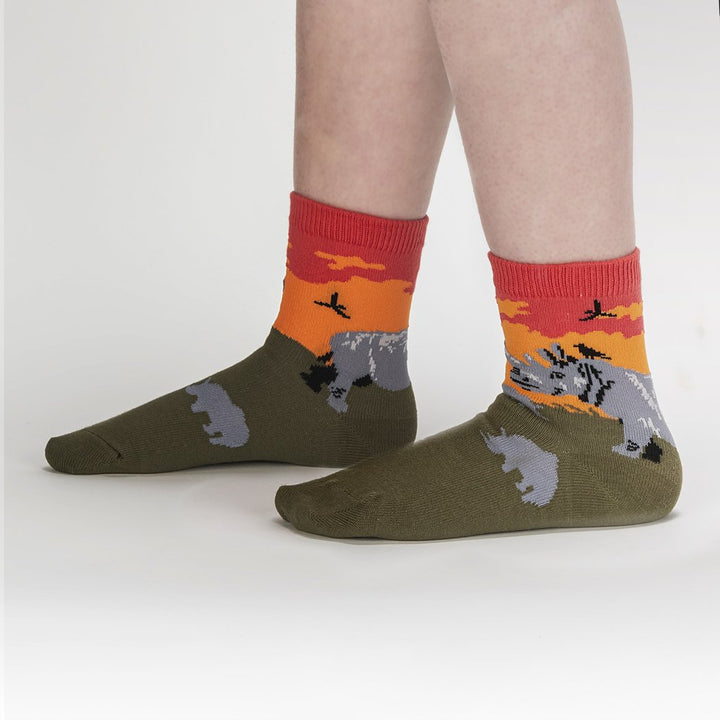 Junior Rhino-Corn Crew Socks 3-Pack