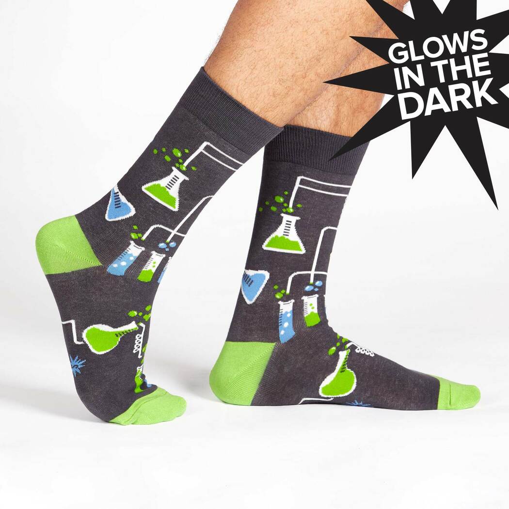 Men's Glow-in-the-Dark Laboratory Crew Socks