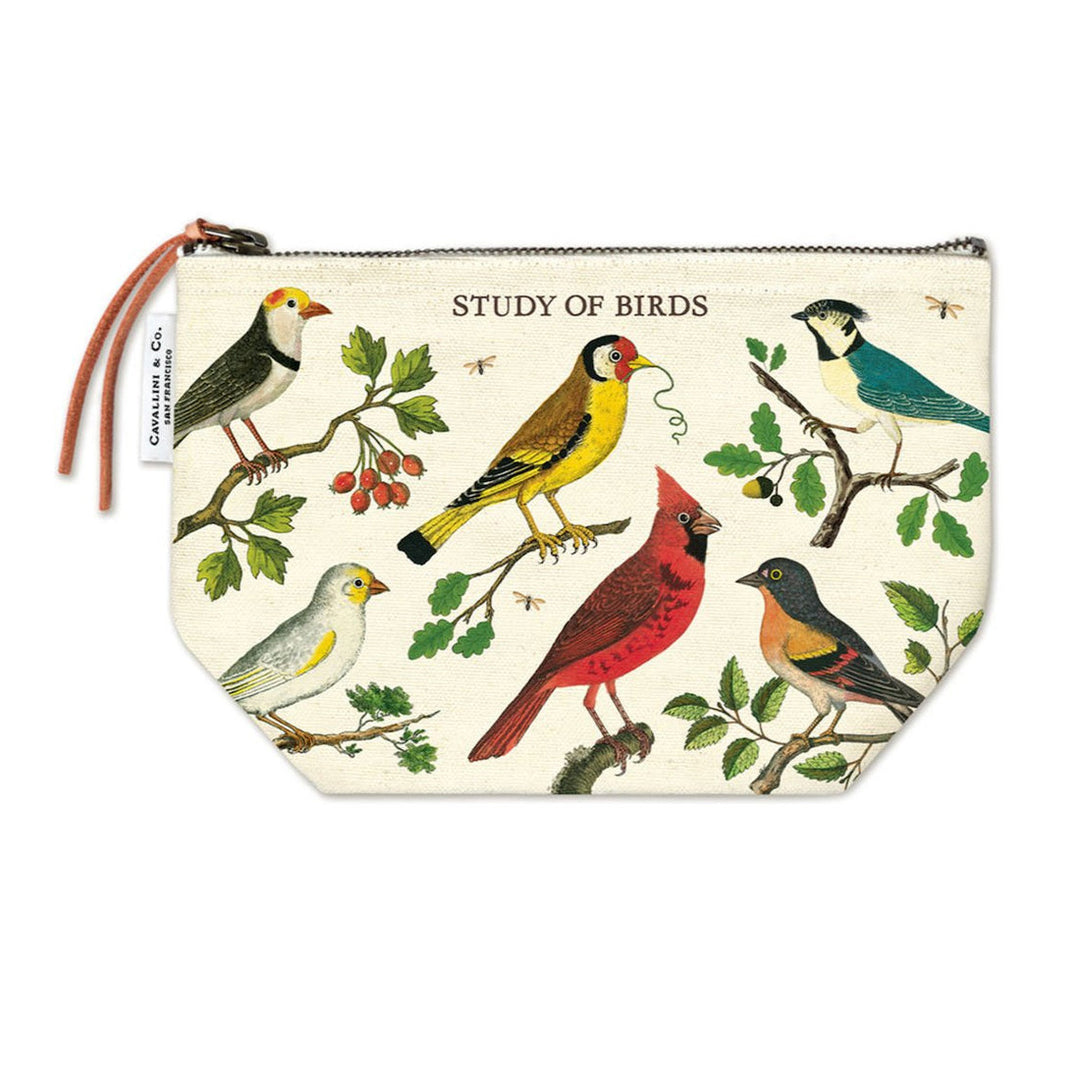 Study of Birds Pouch Travel Pouches Cavallini Papers & Co   