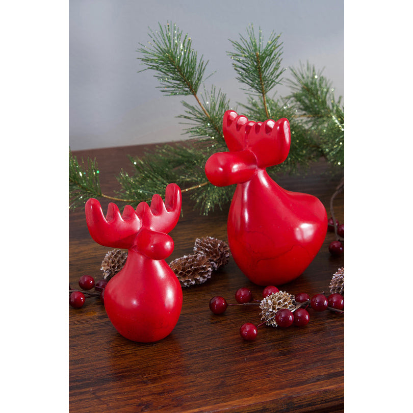 Red Reindeer Soapstone  Swahili Imports   