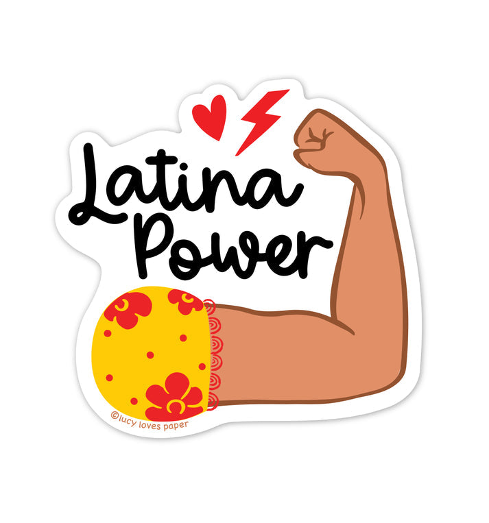 Latina Power Sticker  Lucy Loves Paper   