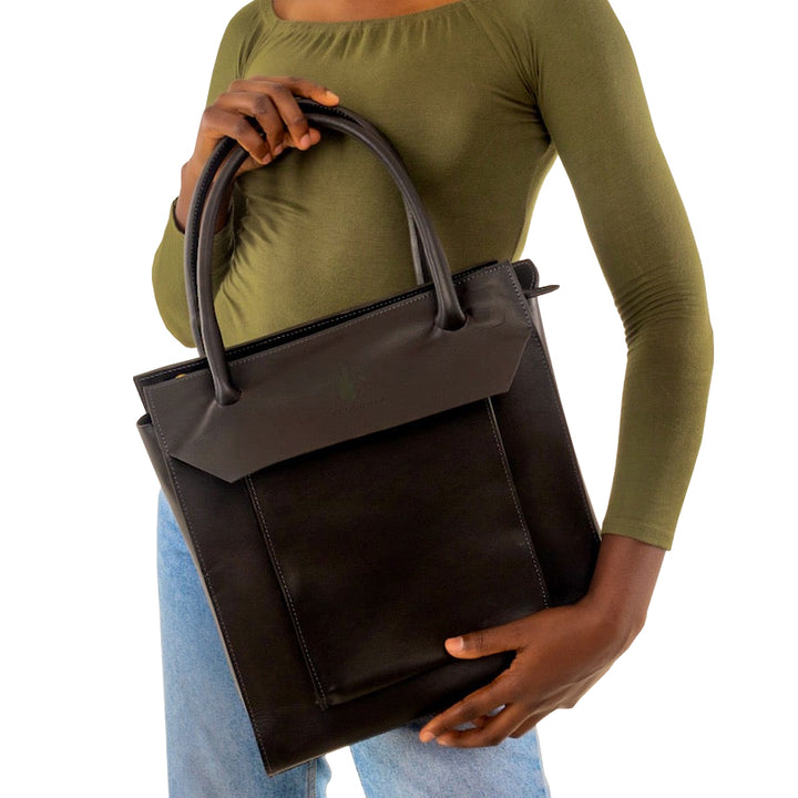 Nakuru Leather Bag - Black