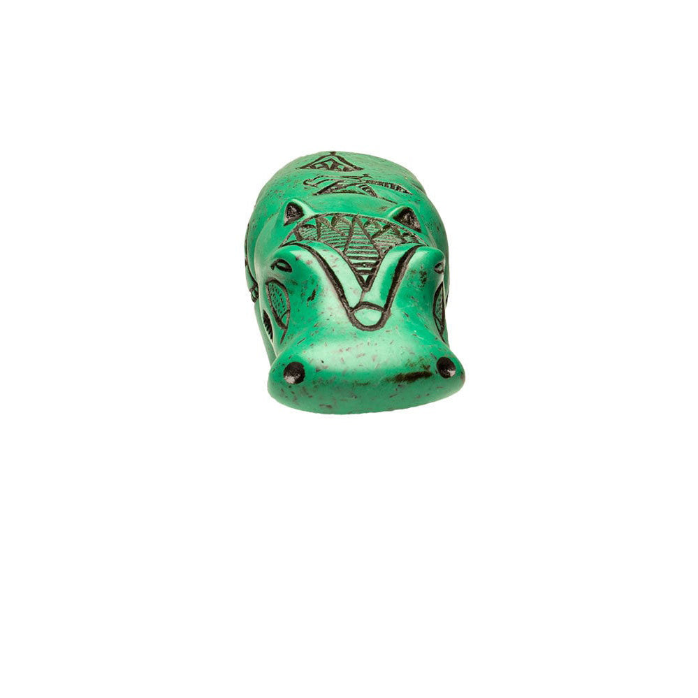 Hippo Statuette - Green  Discoveries   