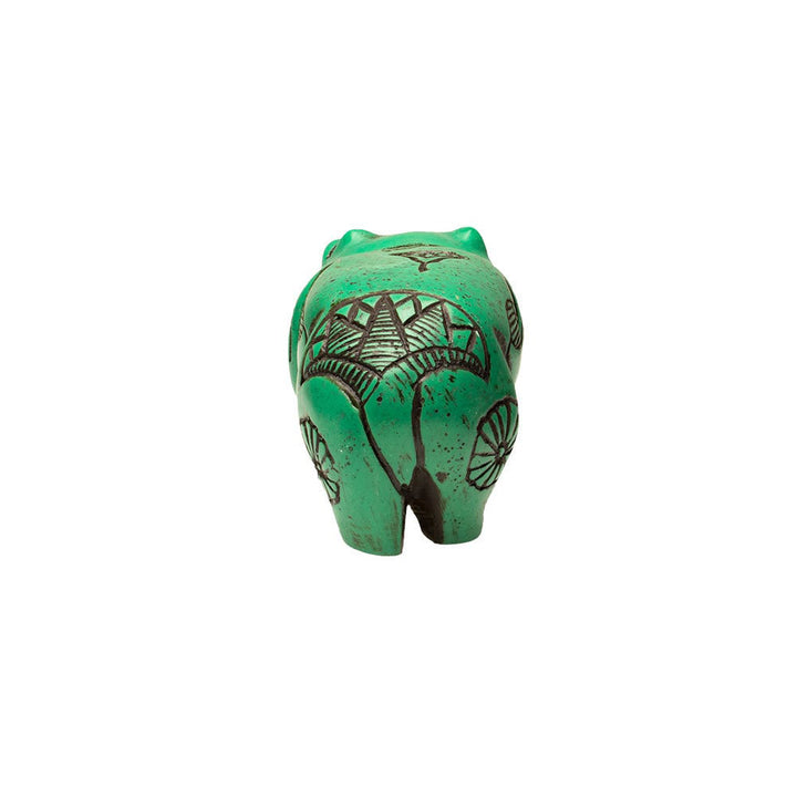 Hippo Statuette - Green  Discoveries   