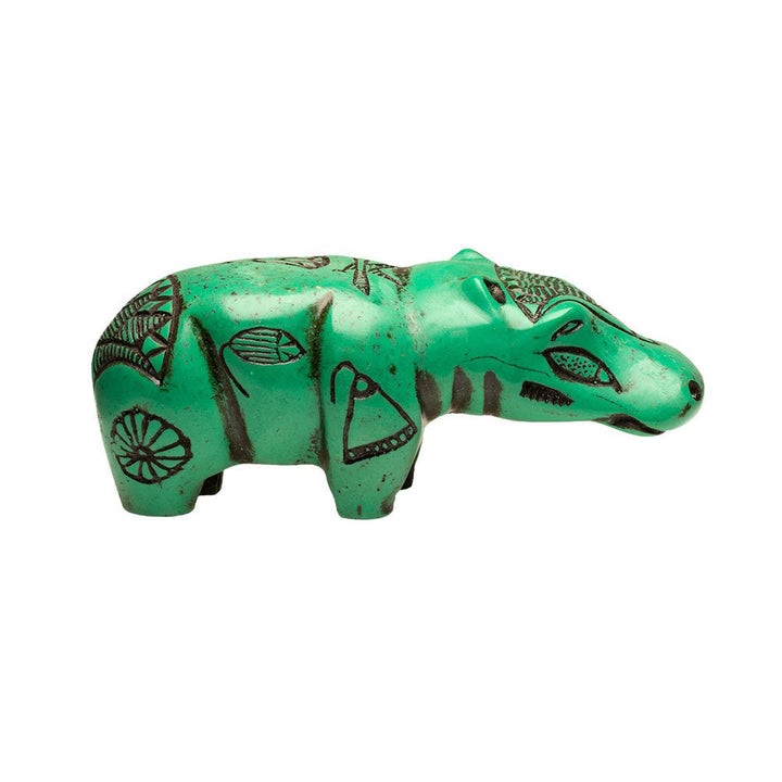 Hippo Statuette - Green  Discoveries   