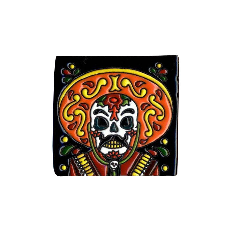 Day of the Dead Charro Tile  Arara Enterprises   