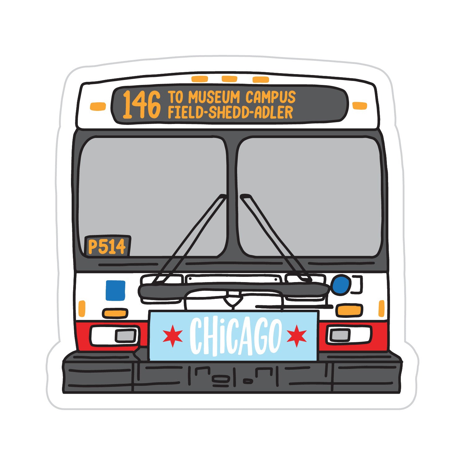 Field Museum Bus Sticker