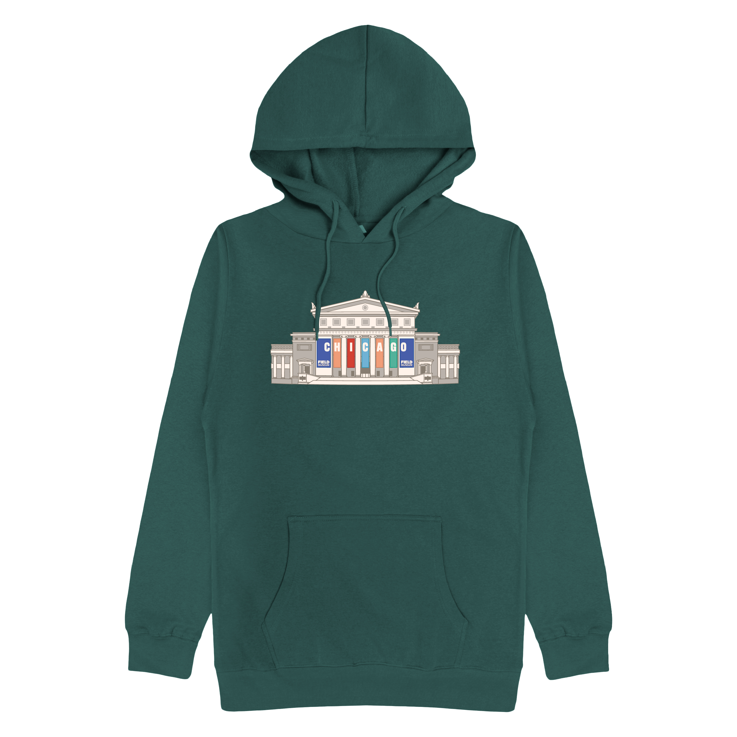 Museum Building Banners Adult Hoodie