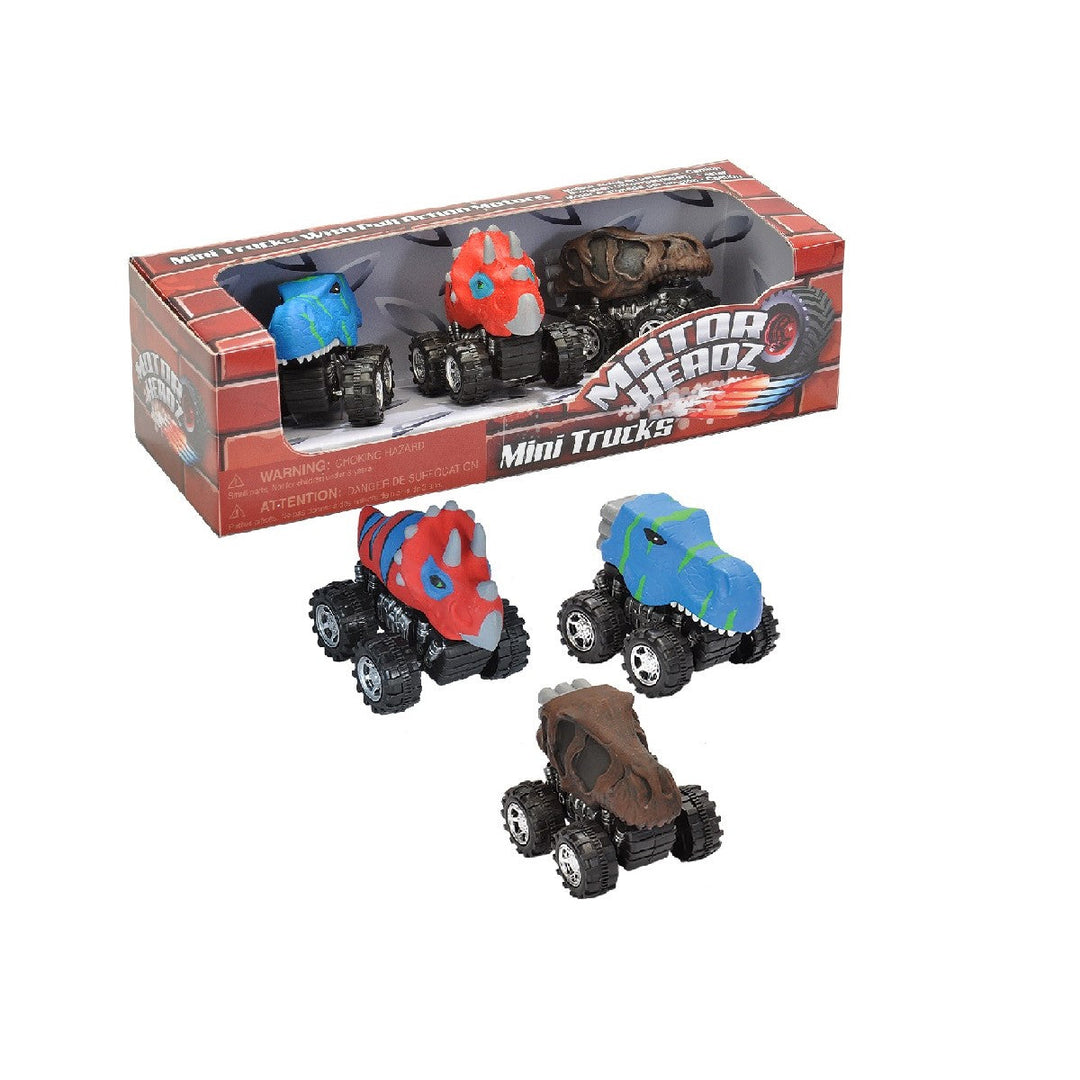 Motor Headz Dino Mini Trucks - 3 Pack