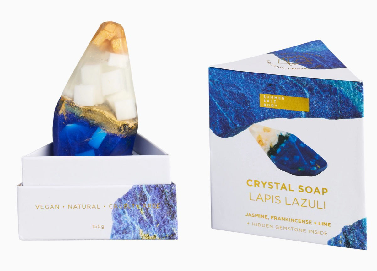 Lapis Lazuli Crystal Soap open box