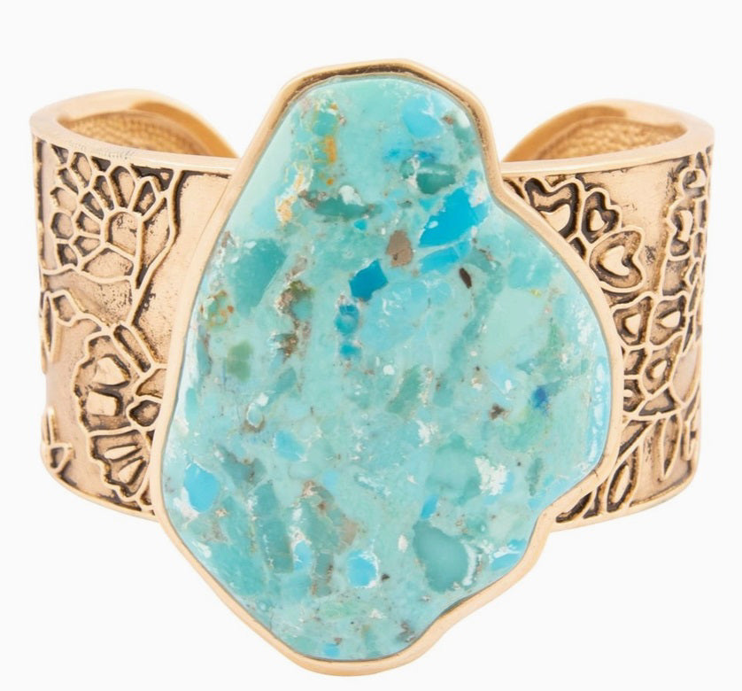 Thistle Blue Turquoise Cuff Bracelet