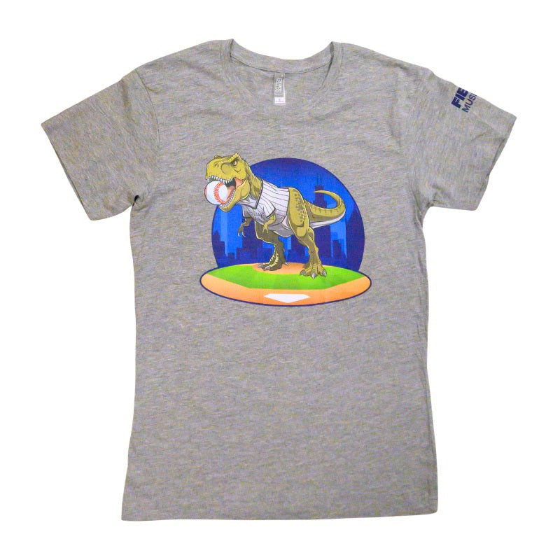 T. rex Baseball Adult Tee