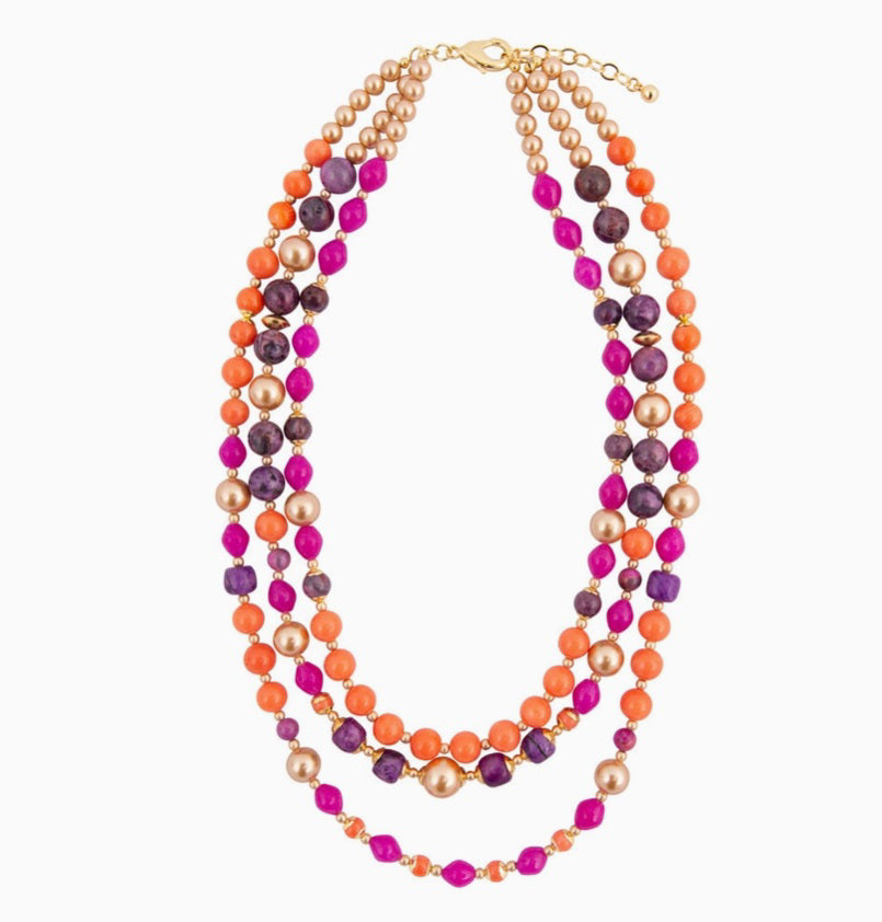 Bordeaux Purple Agate Necklace