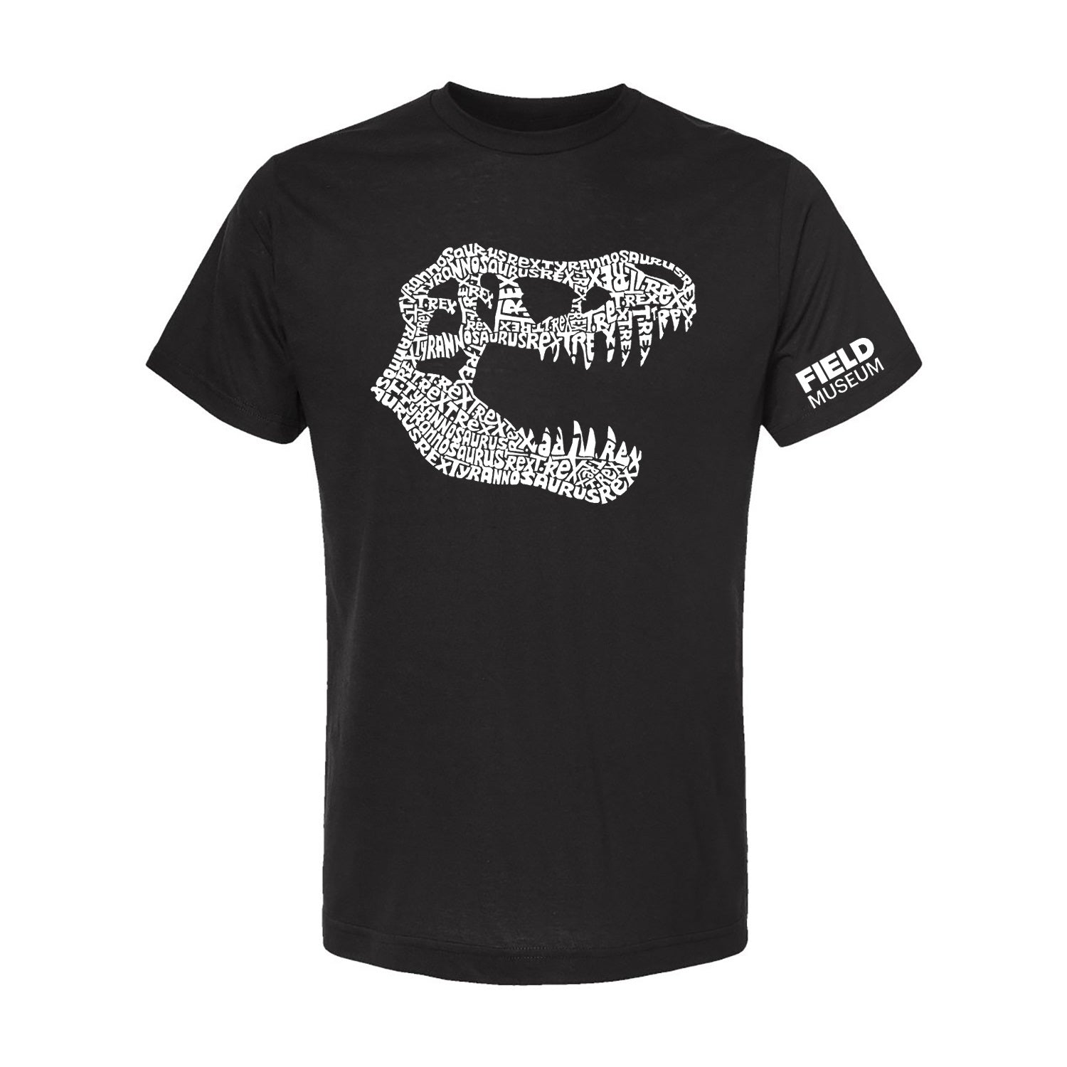 Adult T. rex Word Art Tee