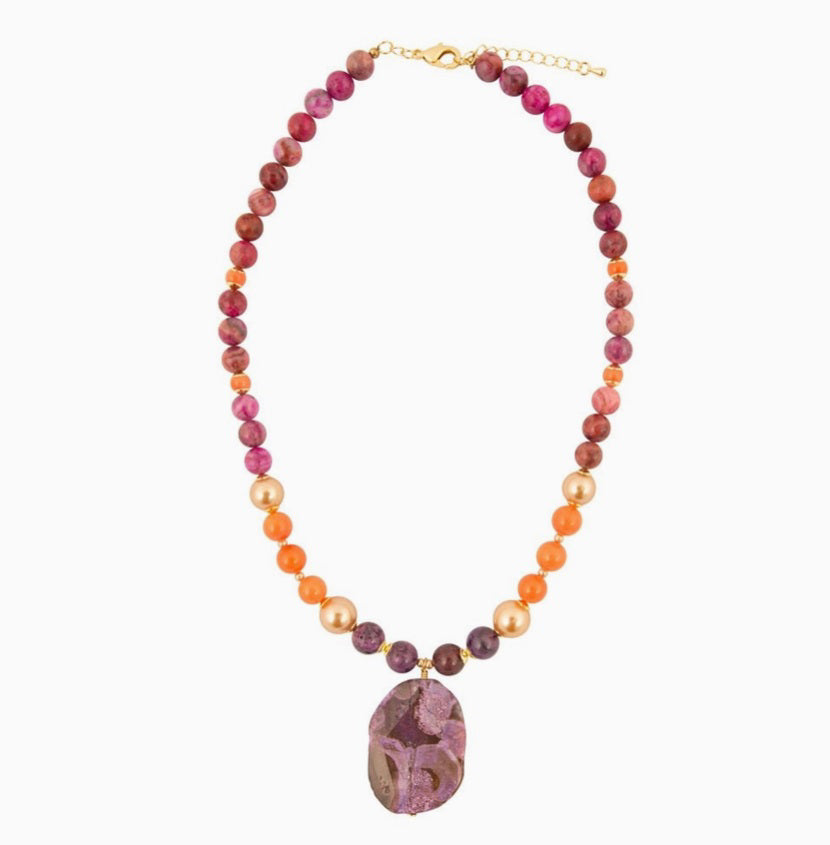 Bordeaux Purple Jasper Necklace