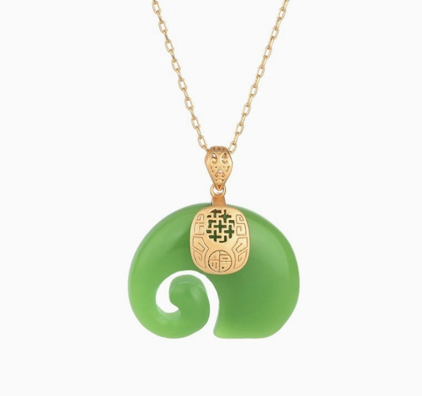 Jade Elephant Necklace